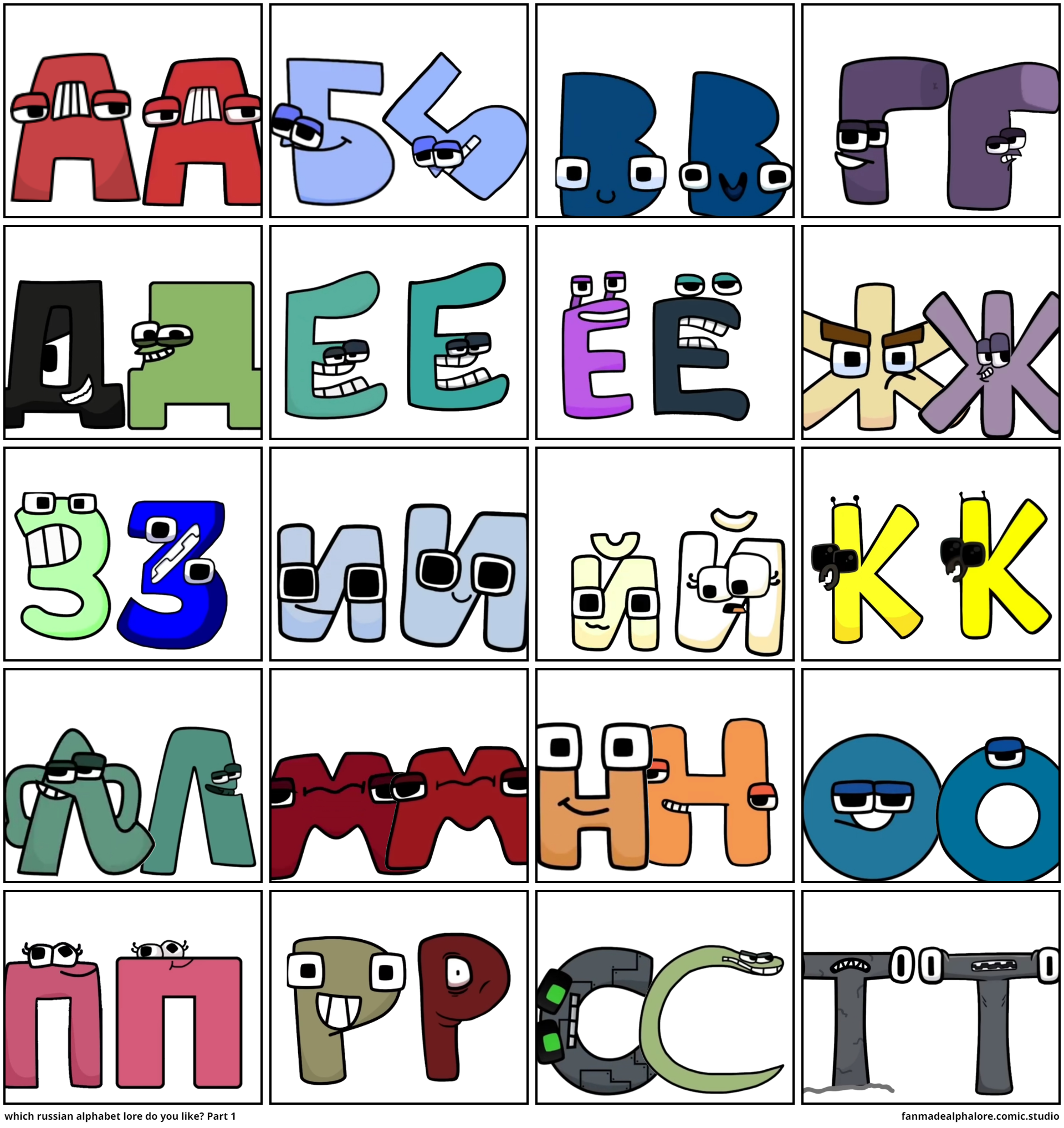 Russian Alphabet Lore Comic