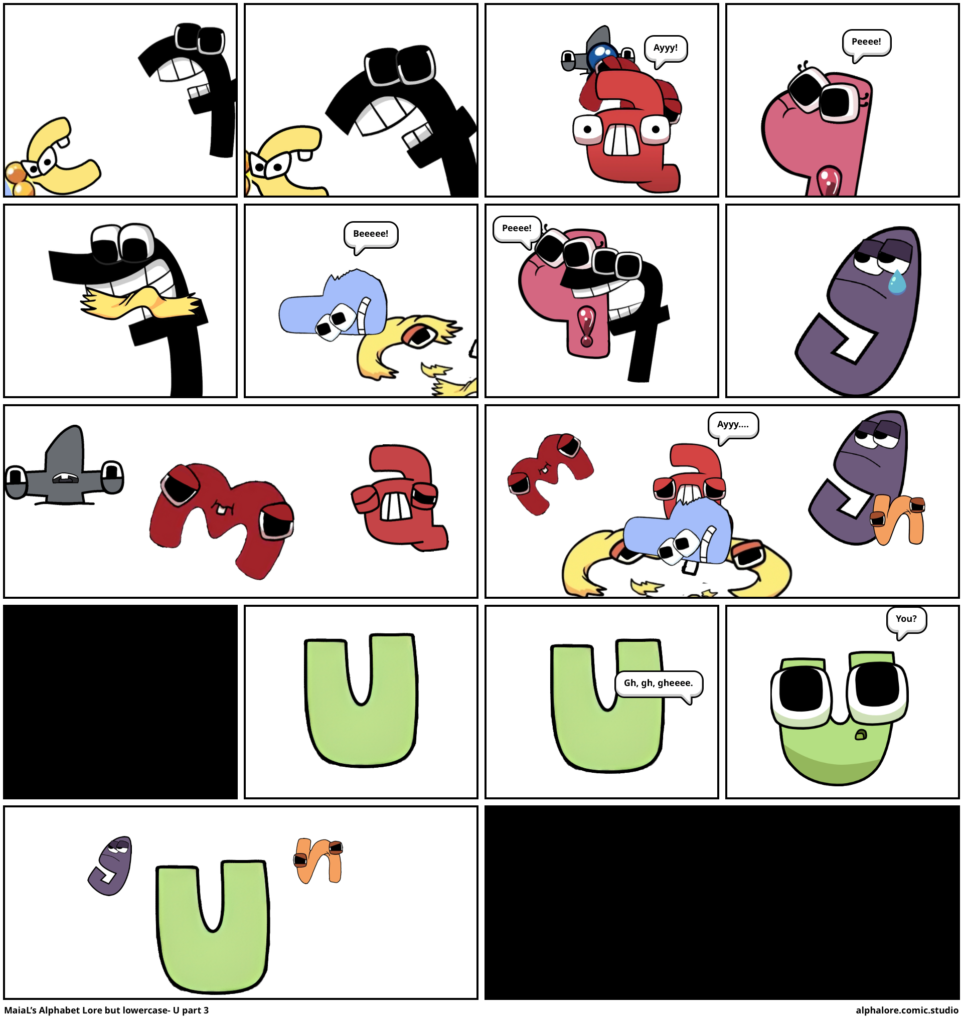 Lowercase alphabet lore part 3 - Comic Studio