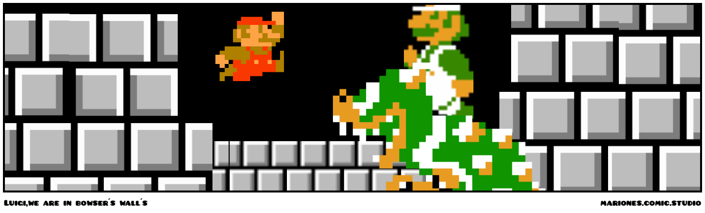 Luigi,we are in bowser´s wall´s