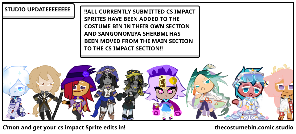 C’mon and get your cs impact Sprite edits in!