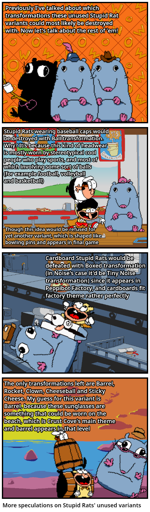 More speculations on Stupid Rats' unused variants 