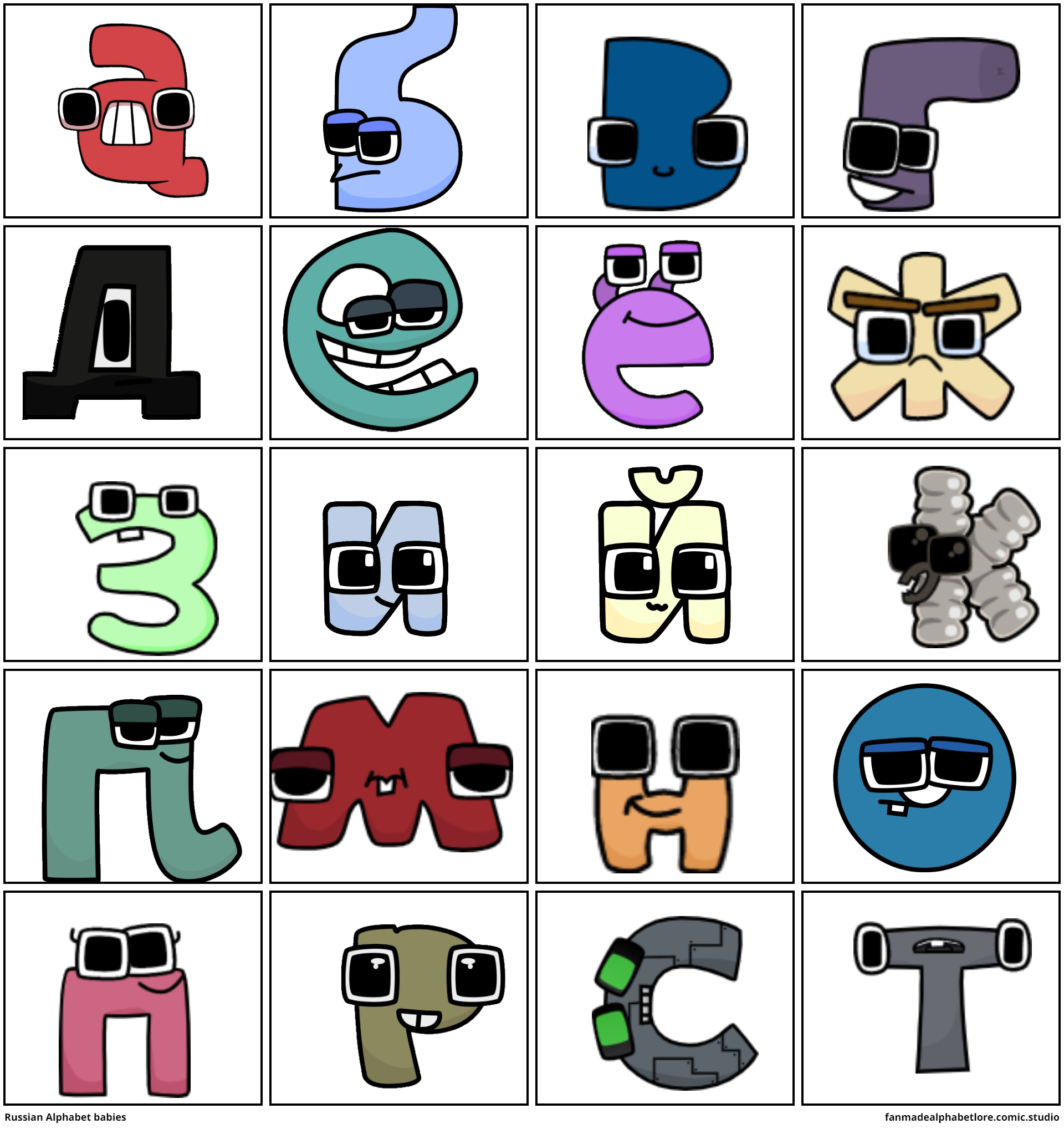 russian alphabet lore remix X- - Comic Studio