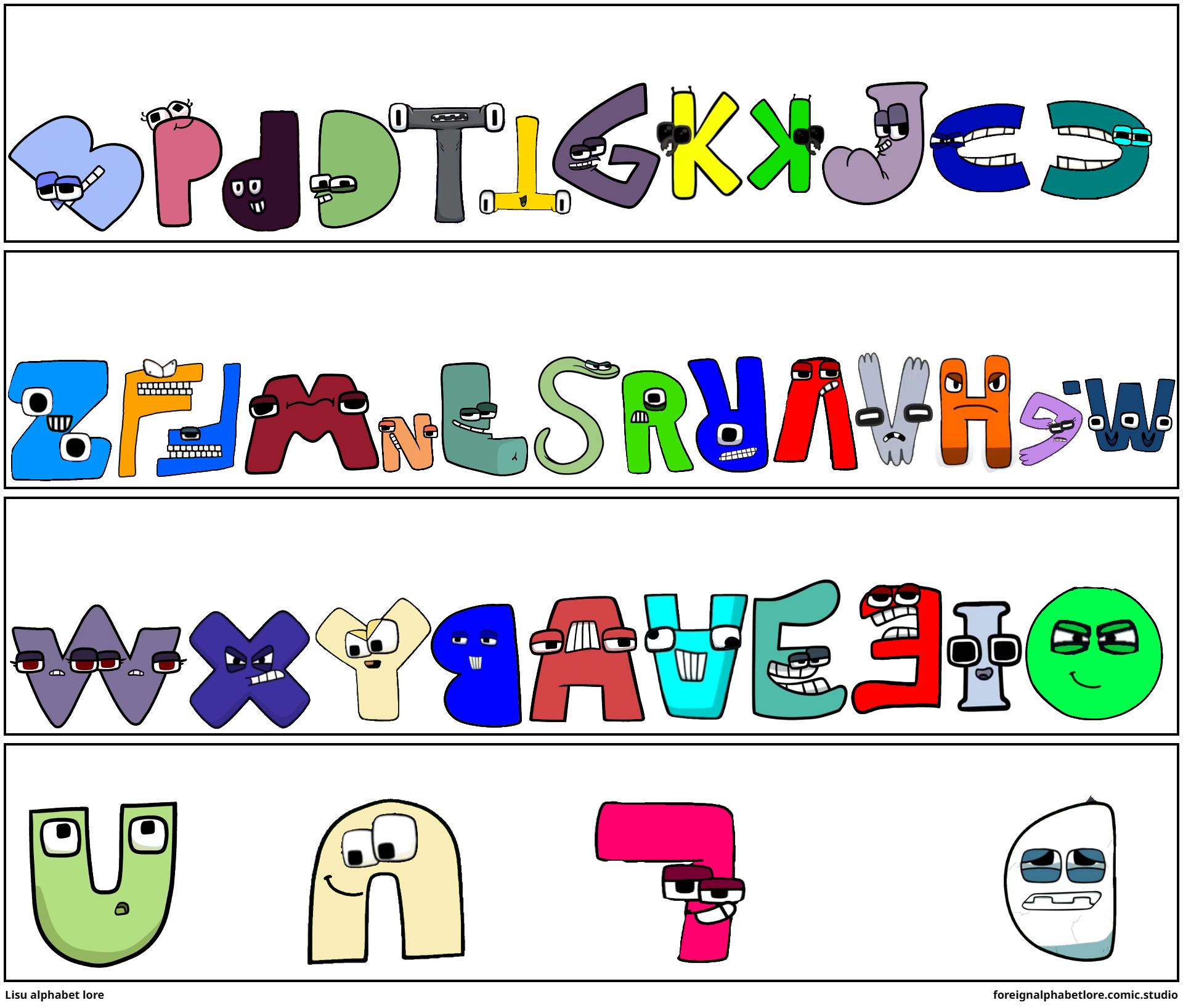 Lisu alphabet lore - Comic Studio