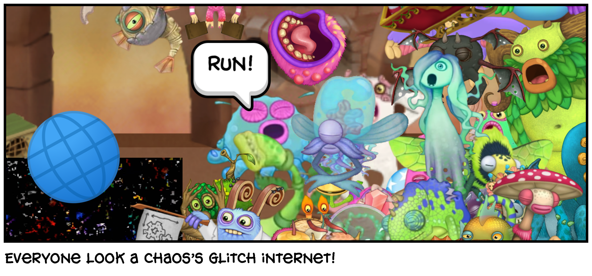 Everyone look a chaos’s glitch internet!
