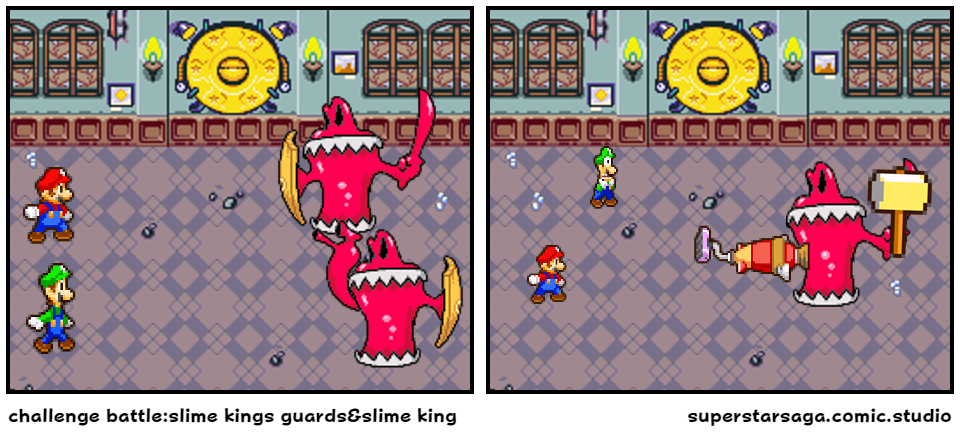 challenge battle:slime kings guards&slime king