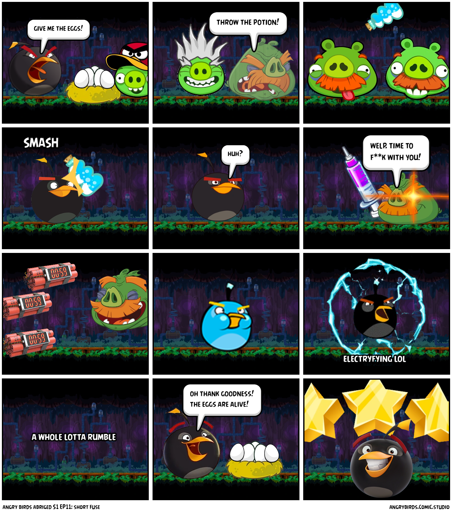 angry birds abriged S1 EP11: short fuse