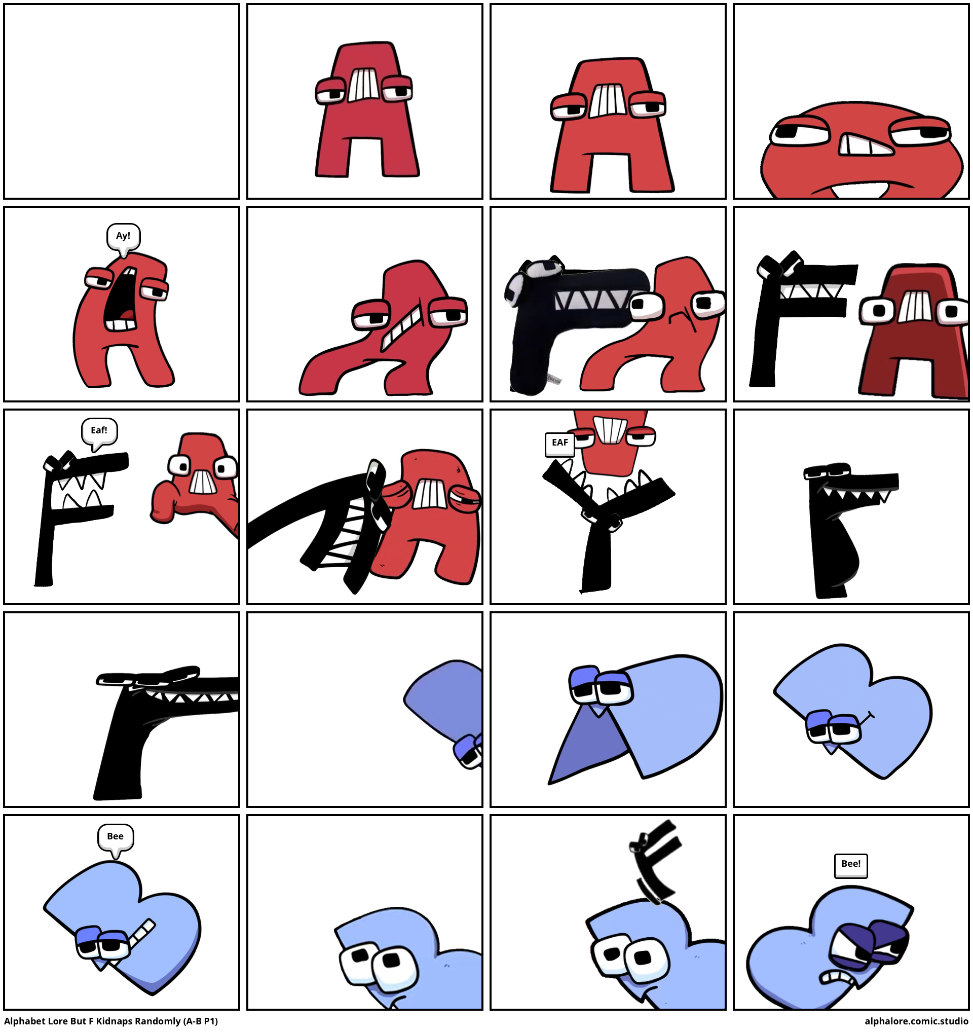 Alphabet Lore But F Kidnaps Randomly (A-B P1) - Comic Studio