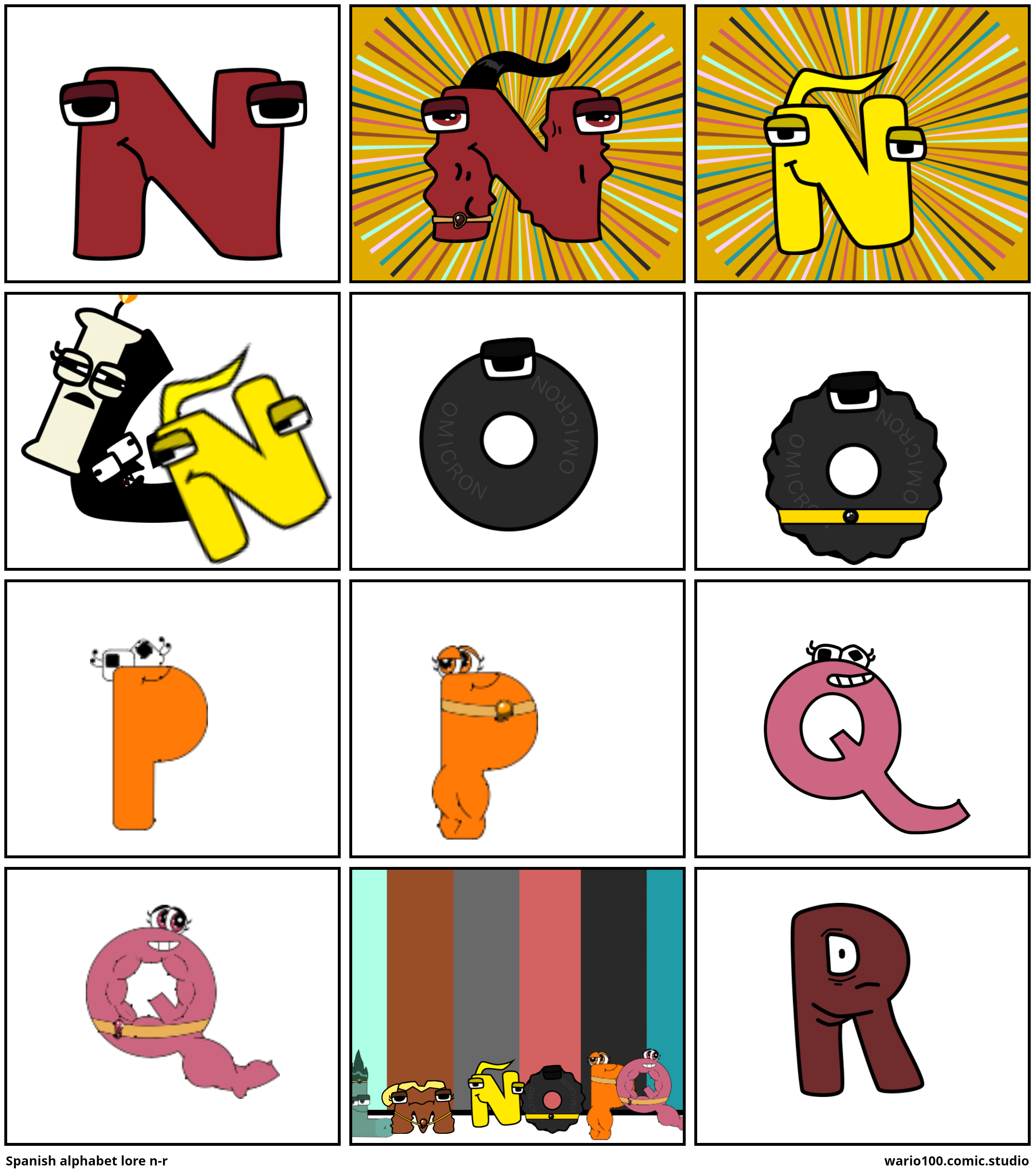 Spanish alphabet lore n-r