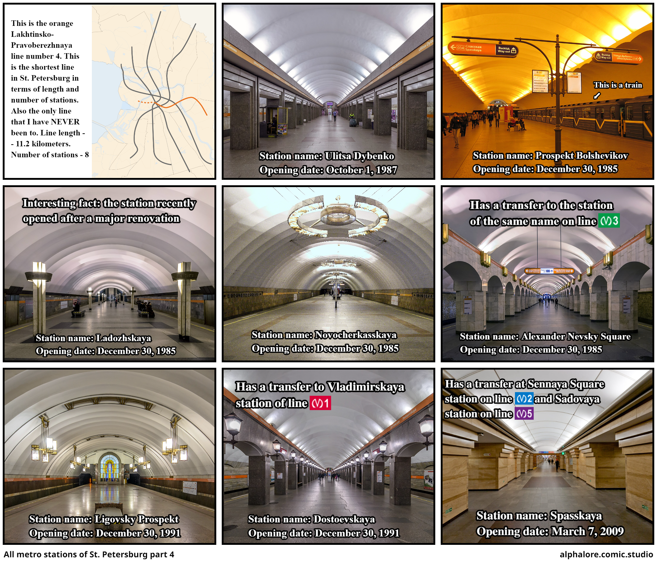 All metro stations of St. Petersburg part 4