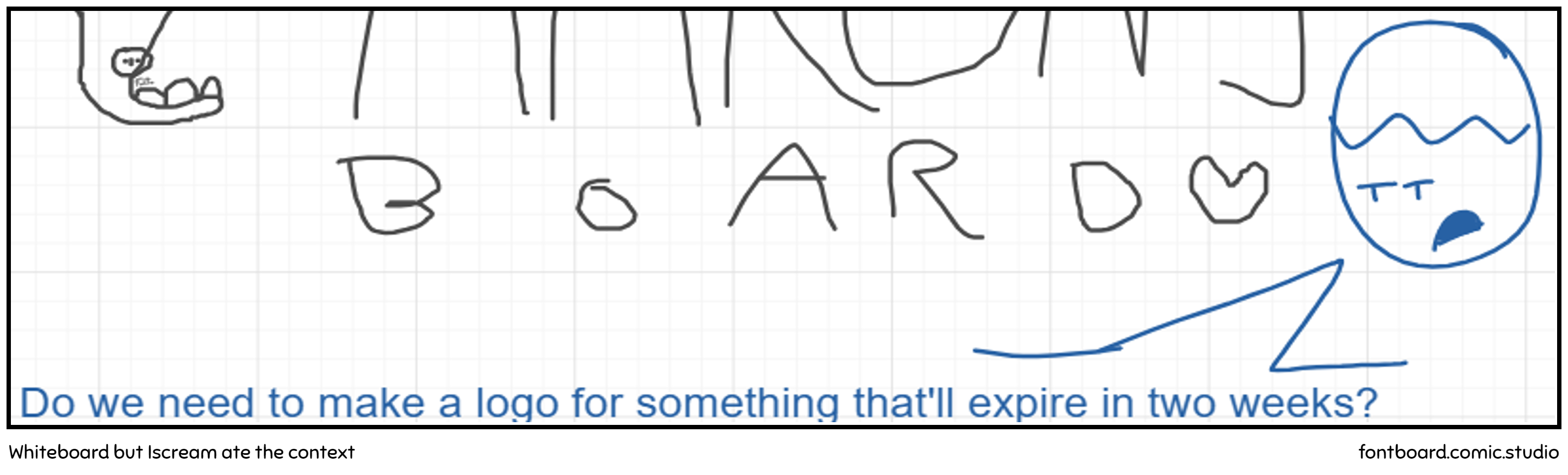 Whiteboard but Iscream ate the context