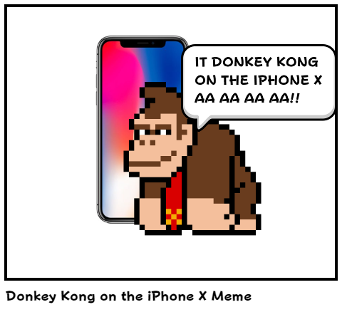 Donkey Kong on the iPhone X Meme