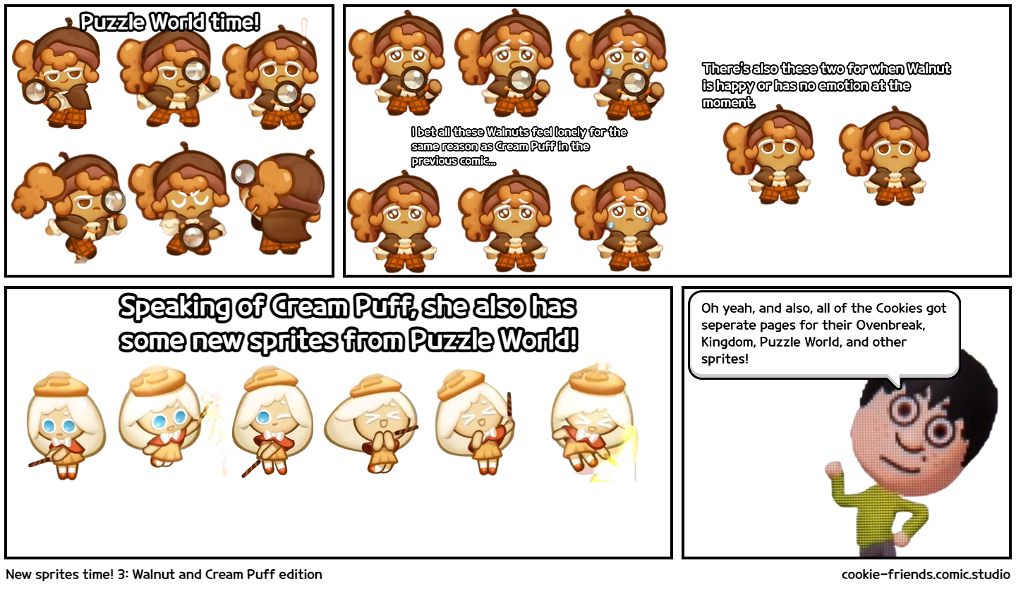 New sprites time! 3: Walnut and Cream Puff edition
