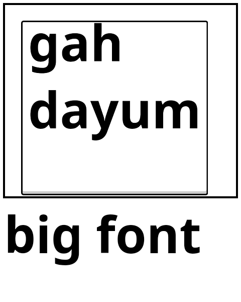 big font