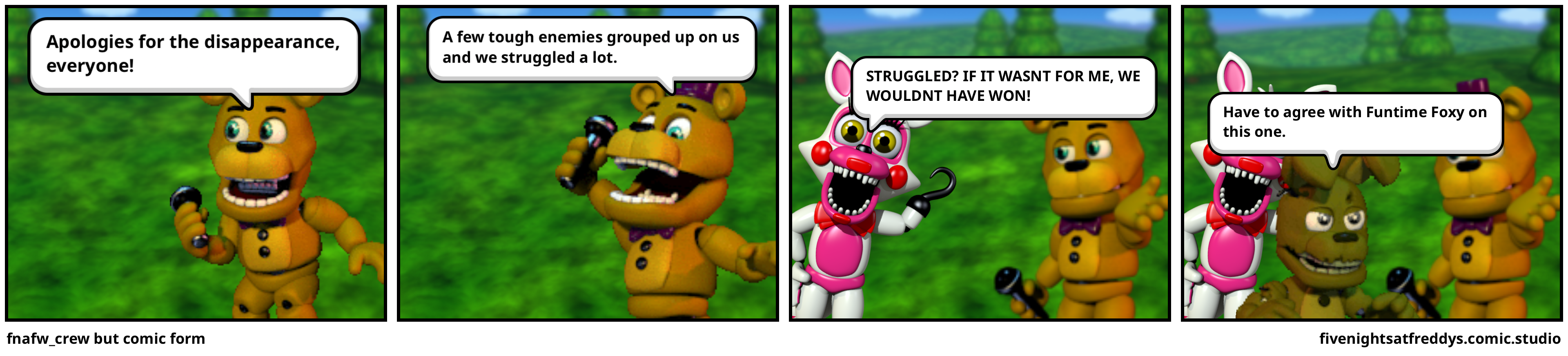 fnafw_crew but comic form