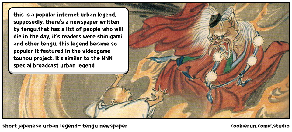 short japanese urban legend- tengu newspaper