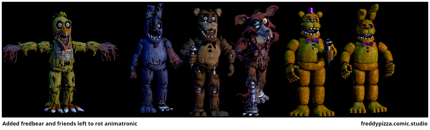Added fredbear and friends left to rot animatronic