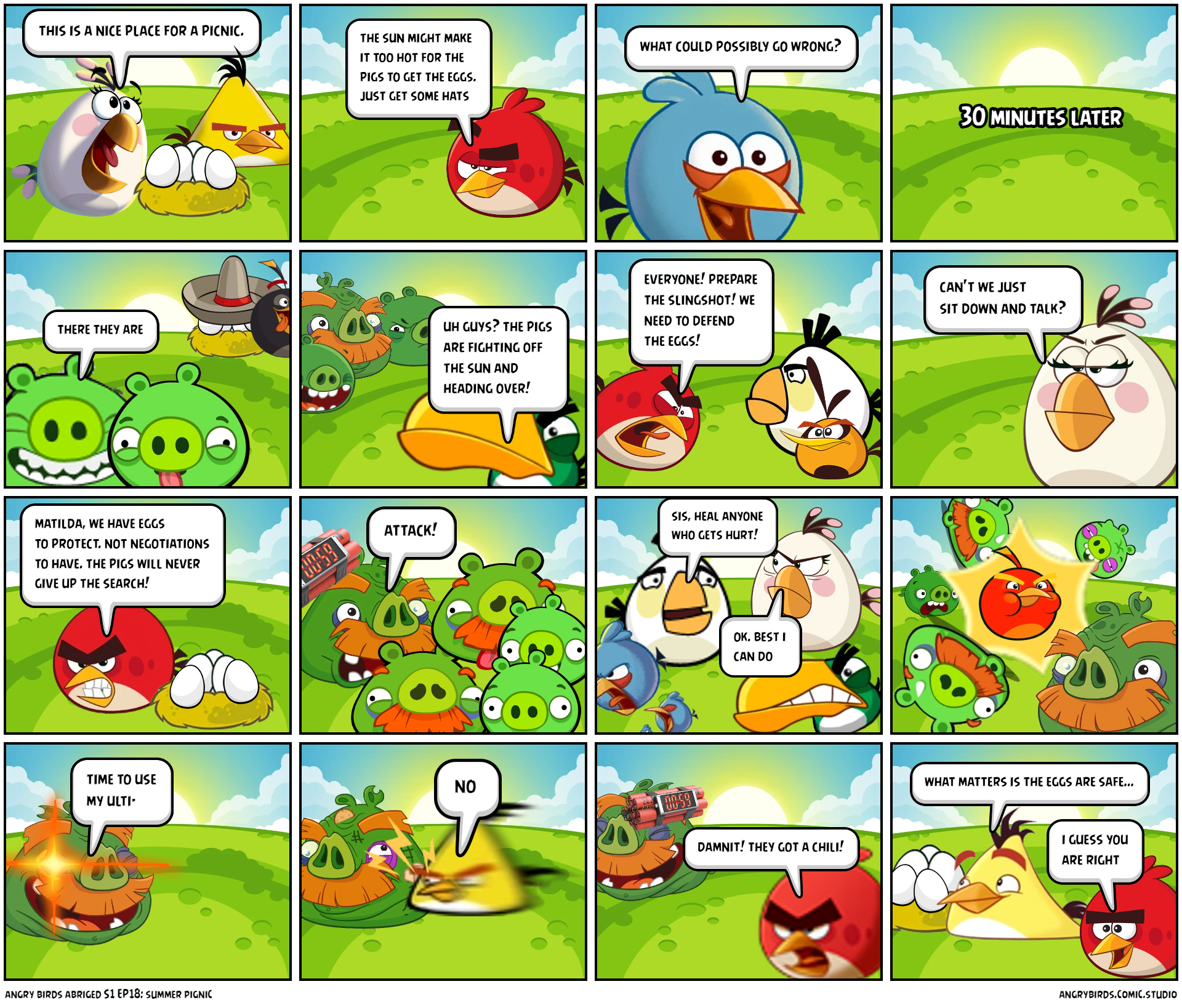 angry birds abriged S1 EP18: summer pignic