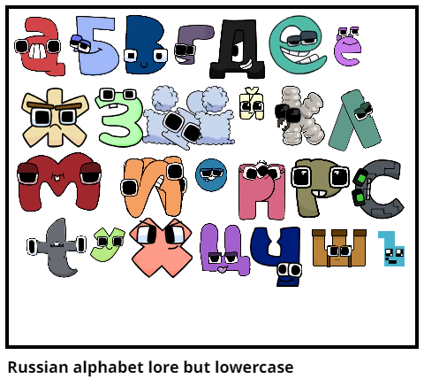Russian Alphabet Lore but without body 