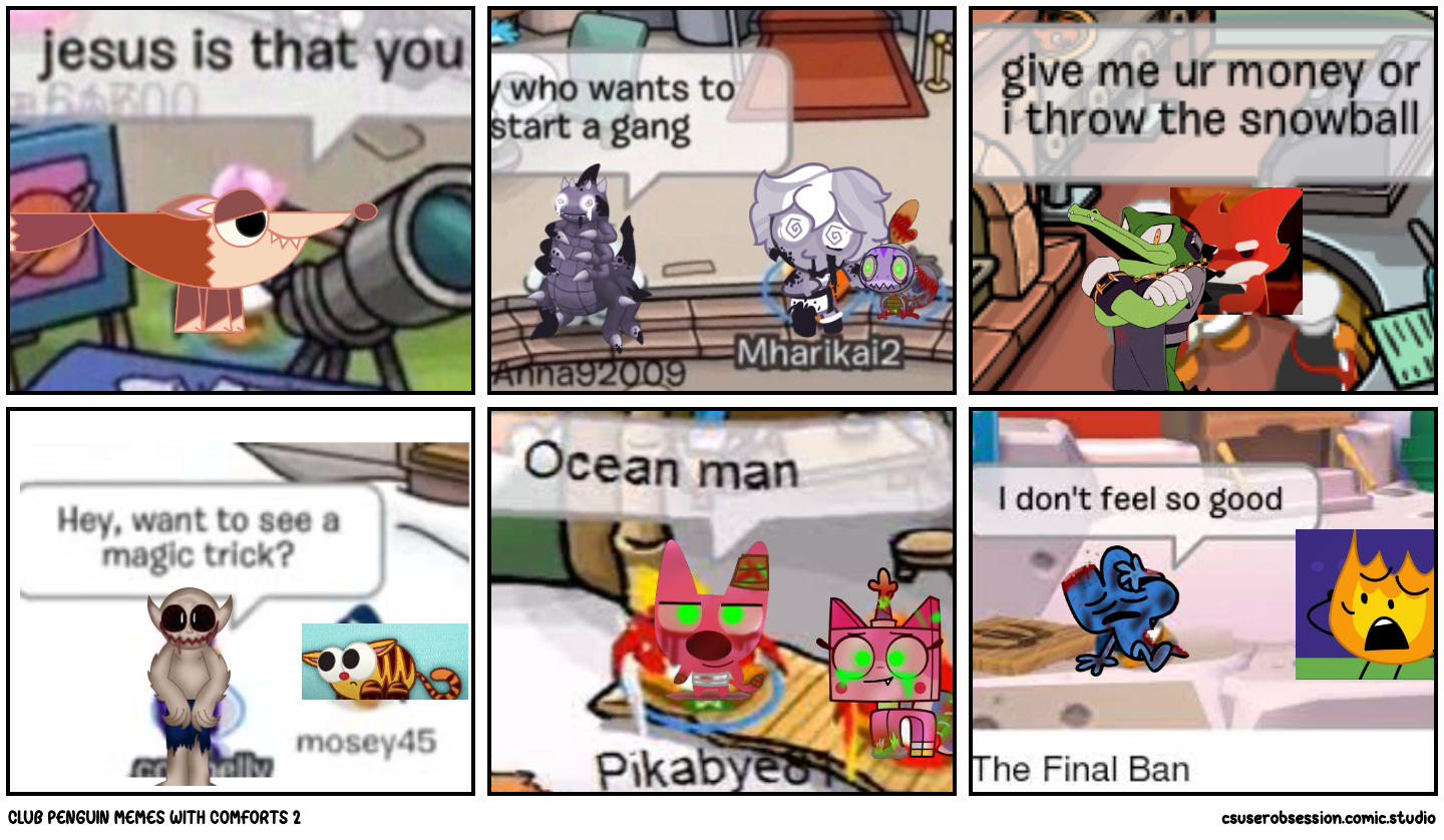 CLUB PENGUIN MEMES WITH COMFORTS 2