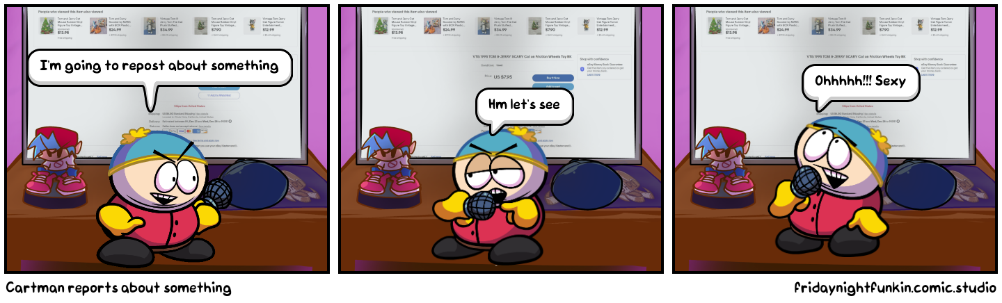 Cartman reports about something