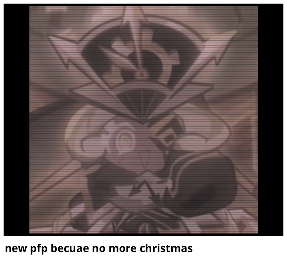 new pfp becuae no more christmas