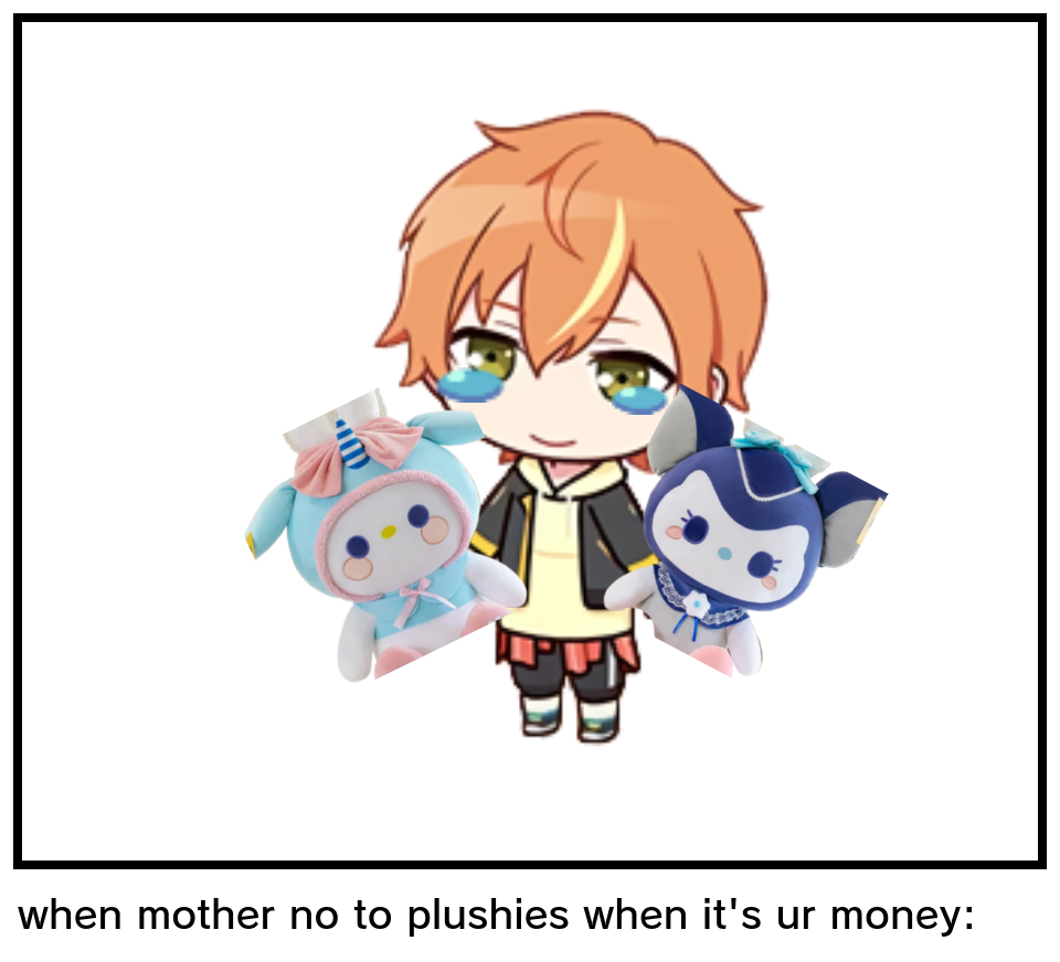 when mother no to plushies when it's ur money: