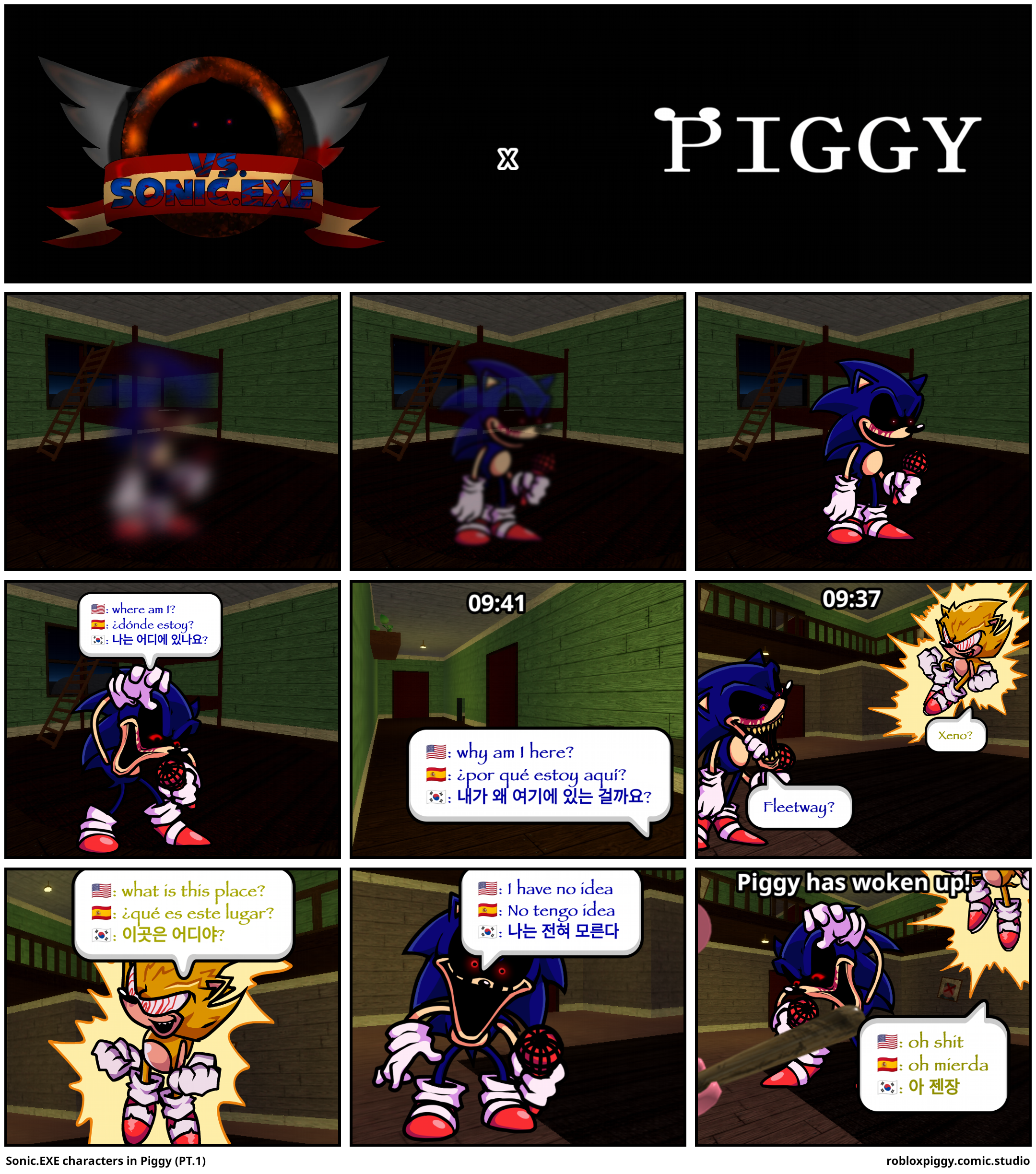 Sonic.EXE characters in Piggy (PT.1)