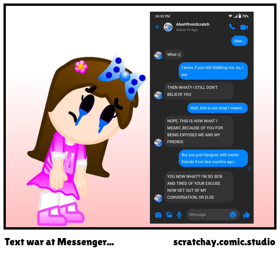 Text war at Messenger...