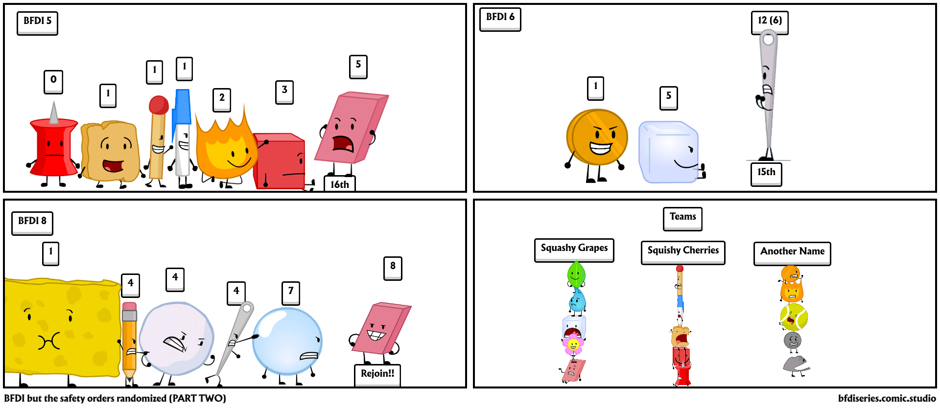 BFDI but the safety orders randomized (PART TWO)