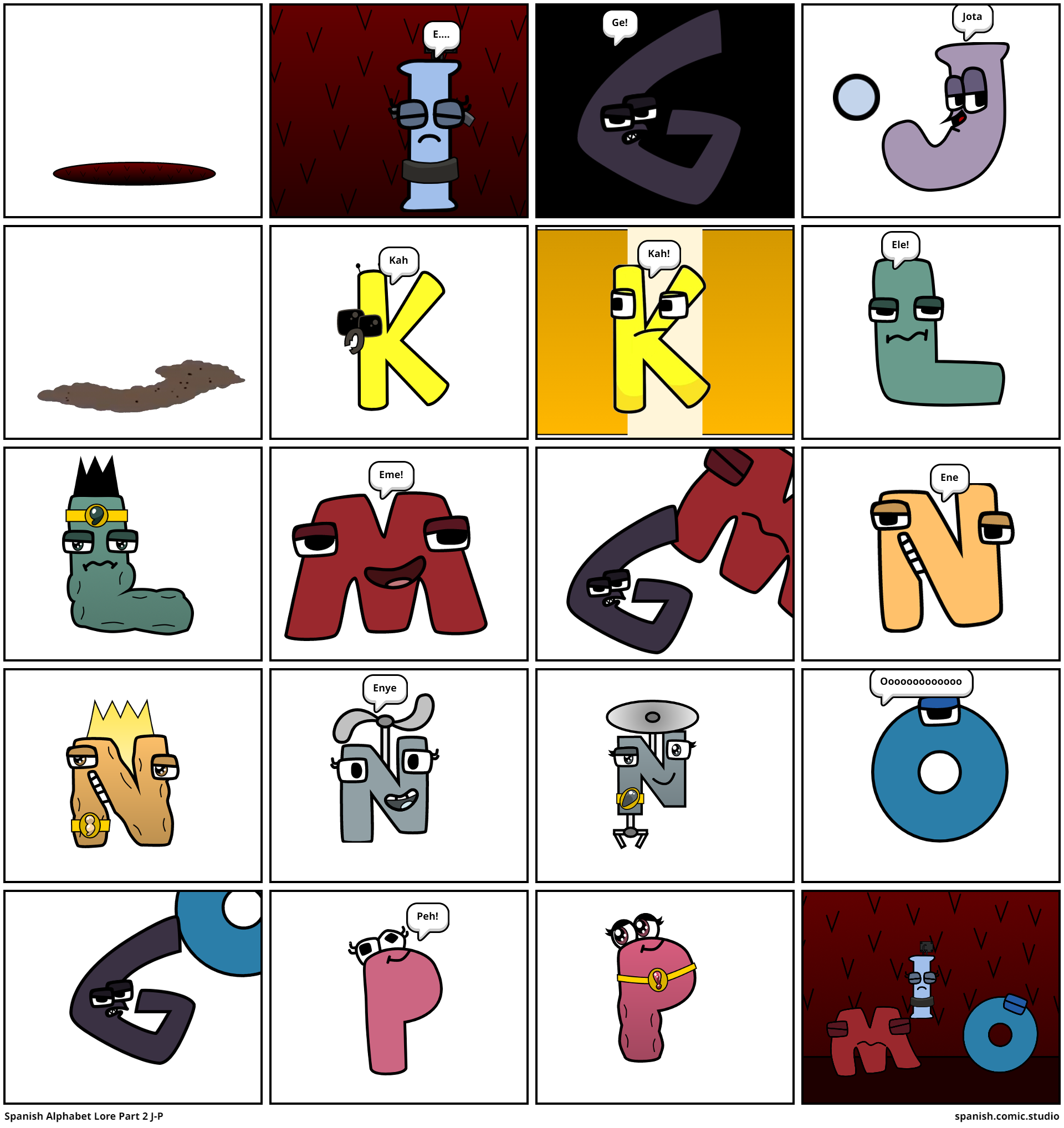 Spanish Alphabet Lore Part 2 J-P - Comic Studio