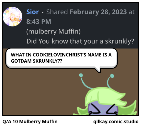 Q/A 10 Mulberry Muffin