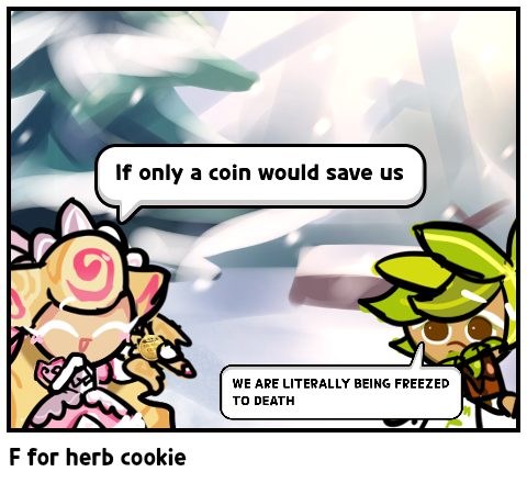 F for herb cookie
