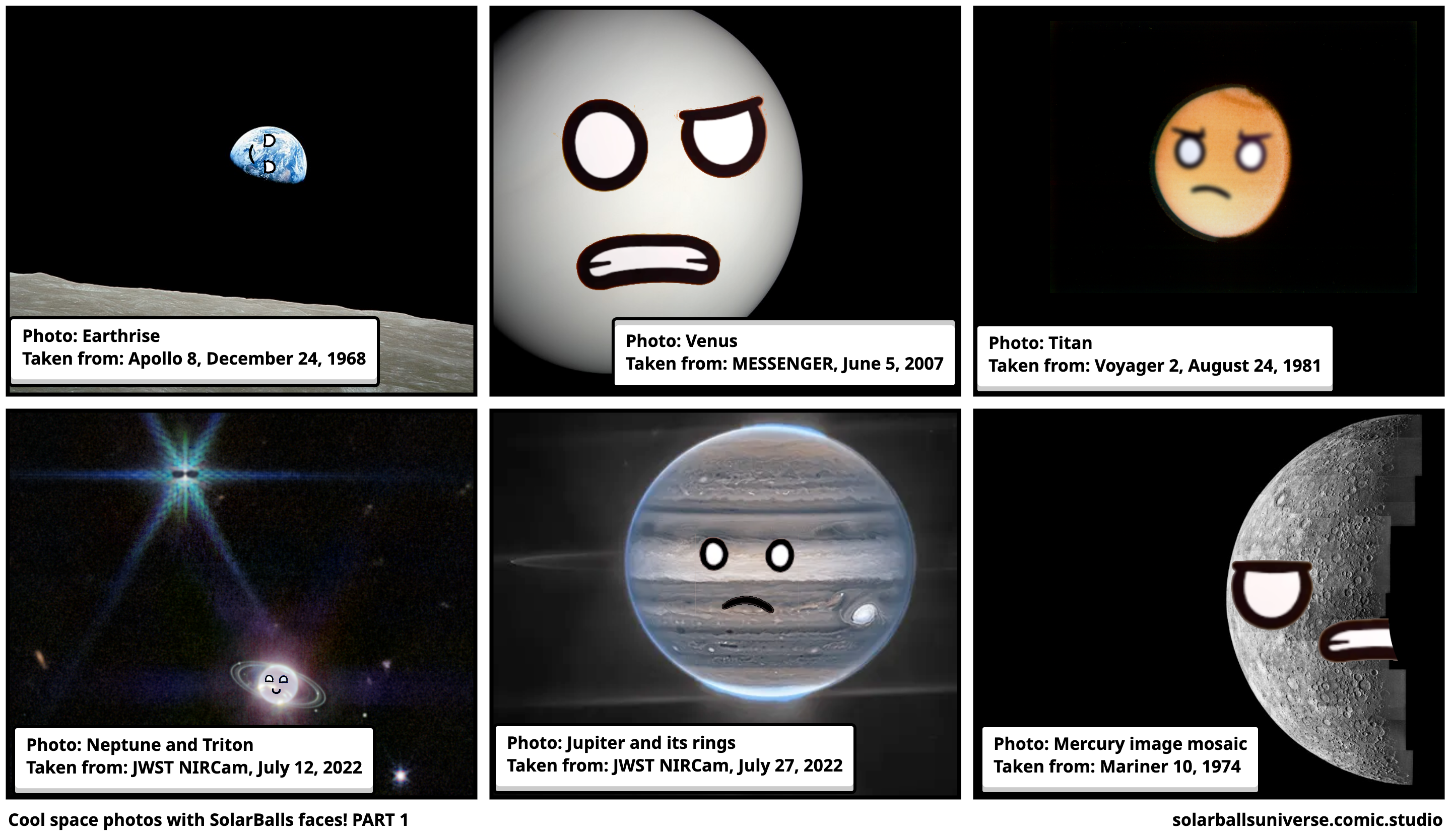 Cool space photos with SolarBalls faces! PART 1