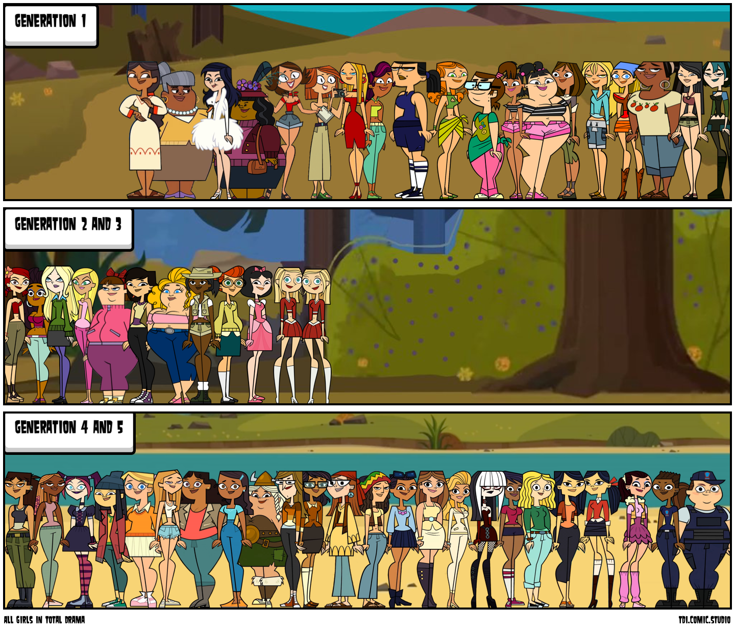 All girls in Total Drama