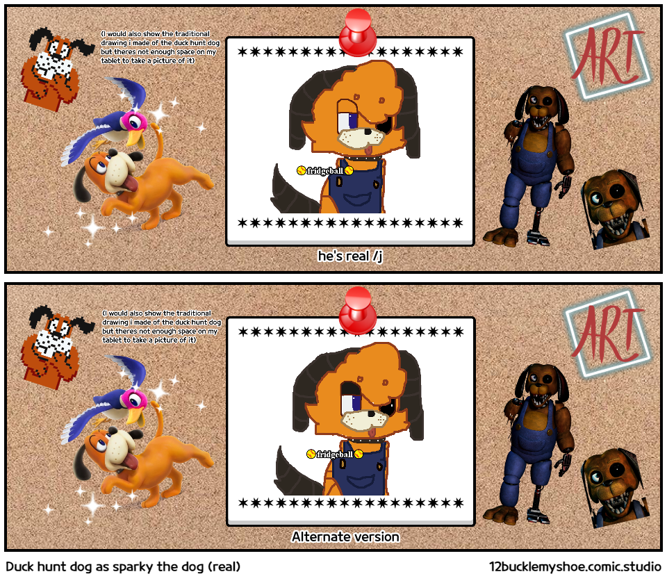 Duck hunt dog as sparky the dog (real)