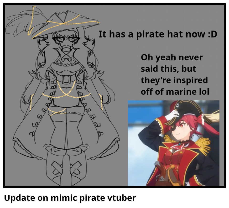 Update on mimic pirate vtuber 