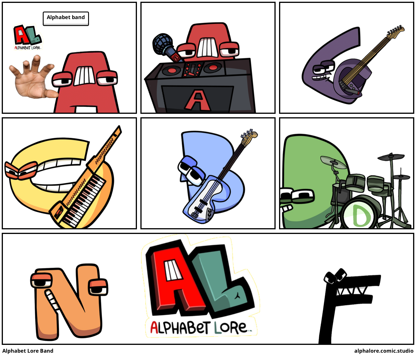 Alphabet Lore Band - Comic Studio