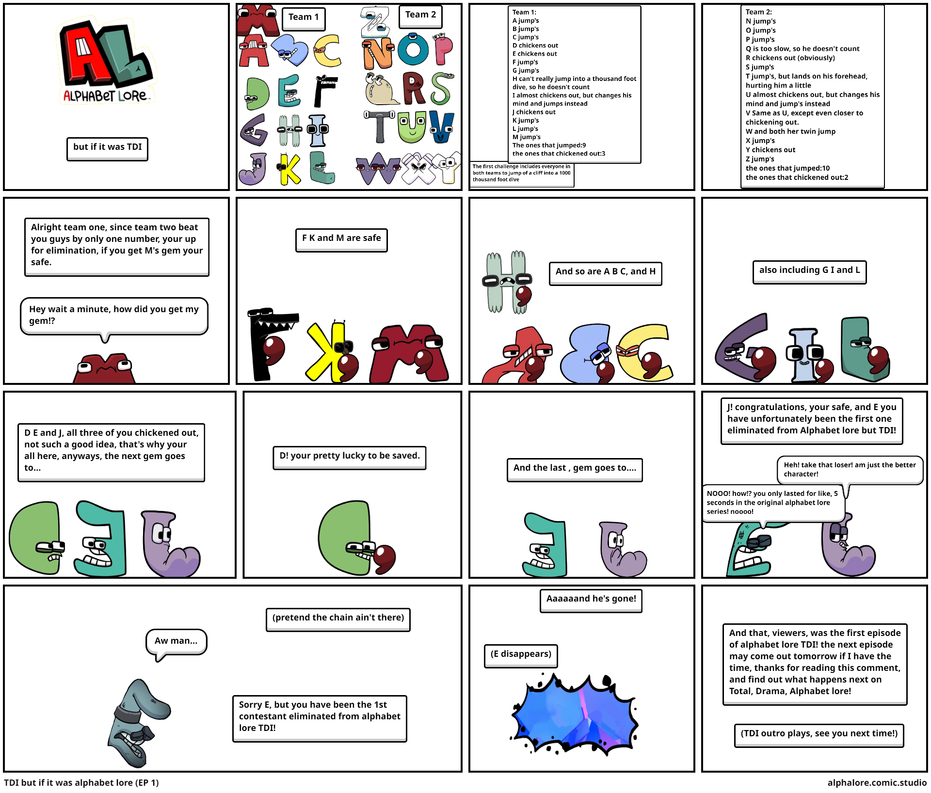 TDI but if it was alphabet lore (EP 1) - Comic Studio