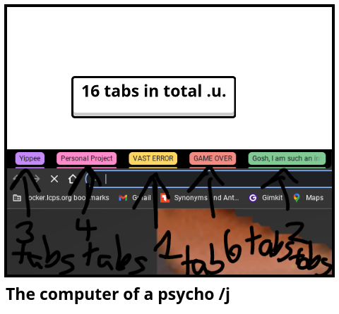 The computer of a psycho /j
