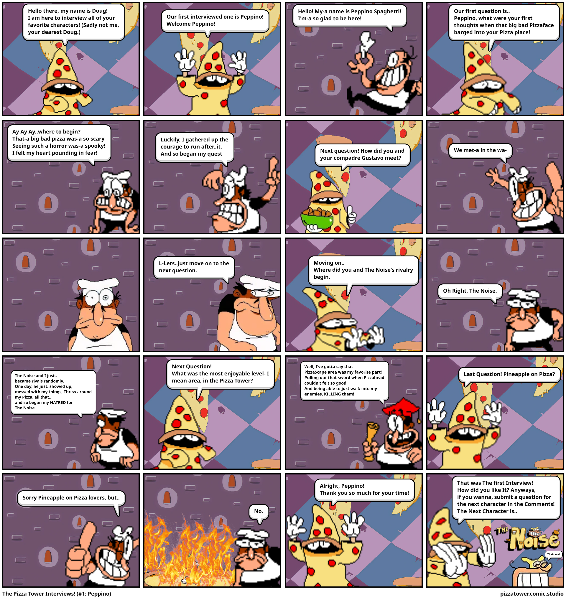 The Pizza Tower Interviews! (#1: Peppino)
