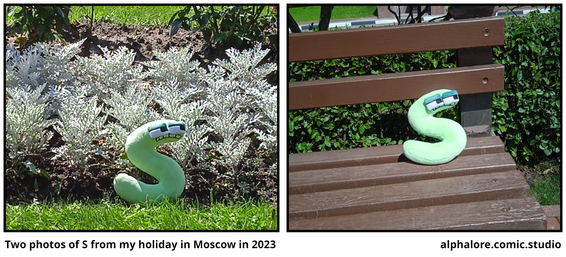 Two photos of S from my holiday in Moscow in 2023