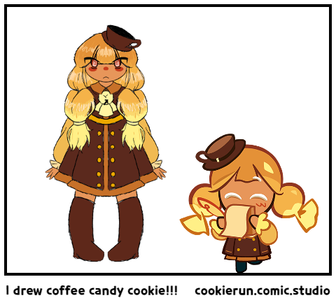 I drew coffee candy cookie!!!