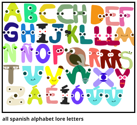 all spanish alphabet lore letters