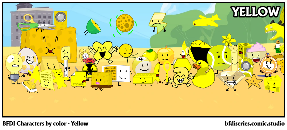 BFDI Characters by color - Yellow