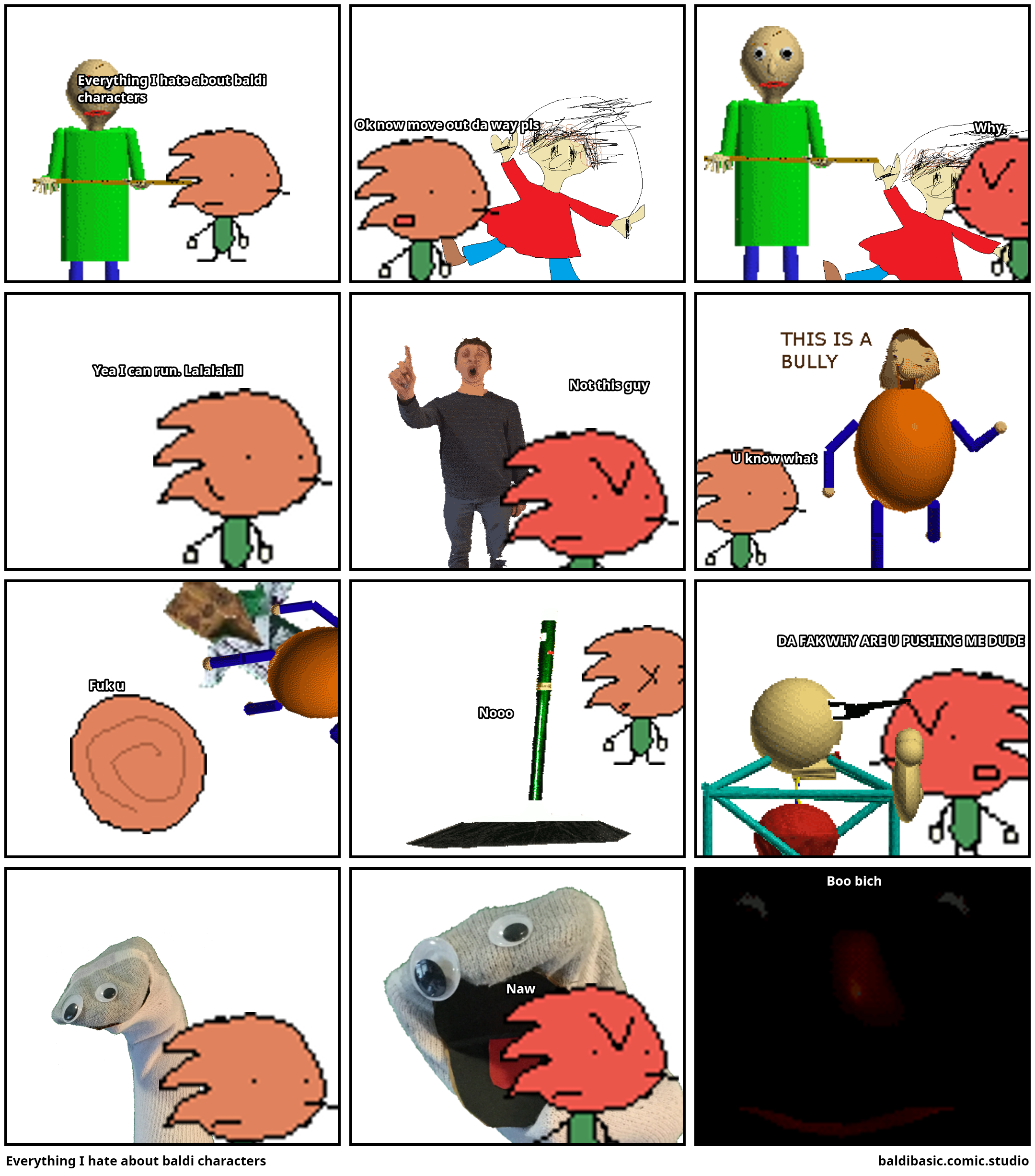 Everything I hate about baldi characters