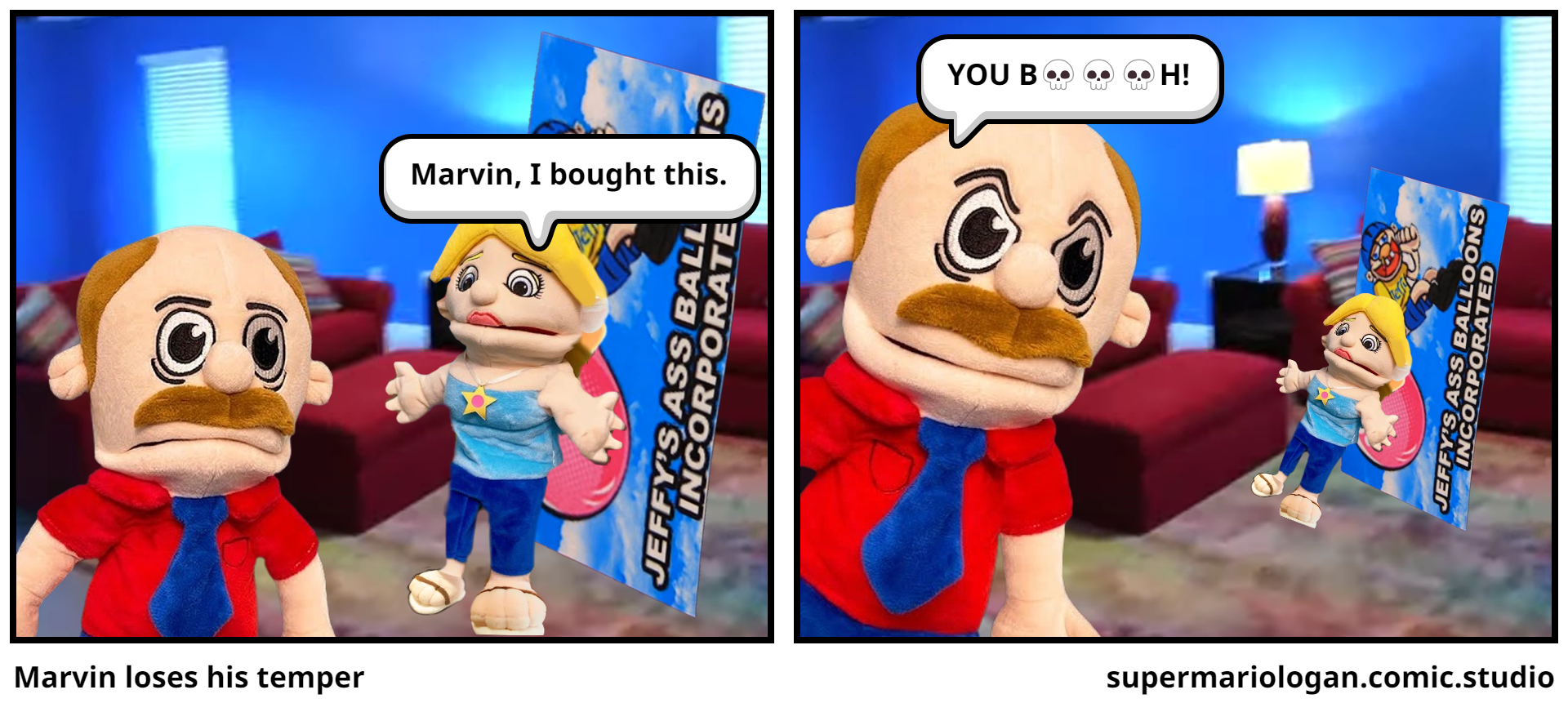 Marvin loses his temper