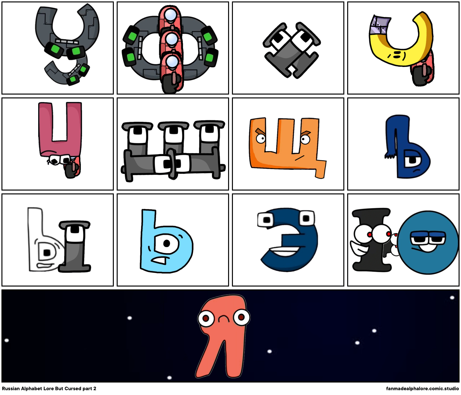 Russian alphabet lore but cursed 2 - Comic Studio
