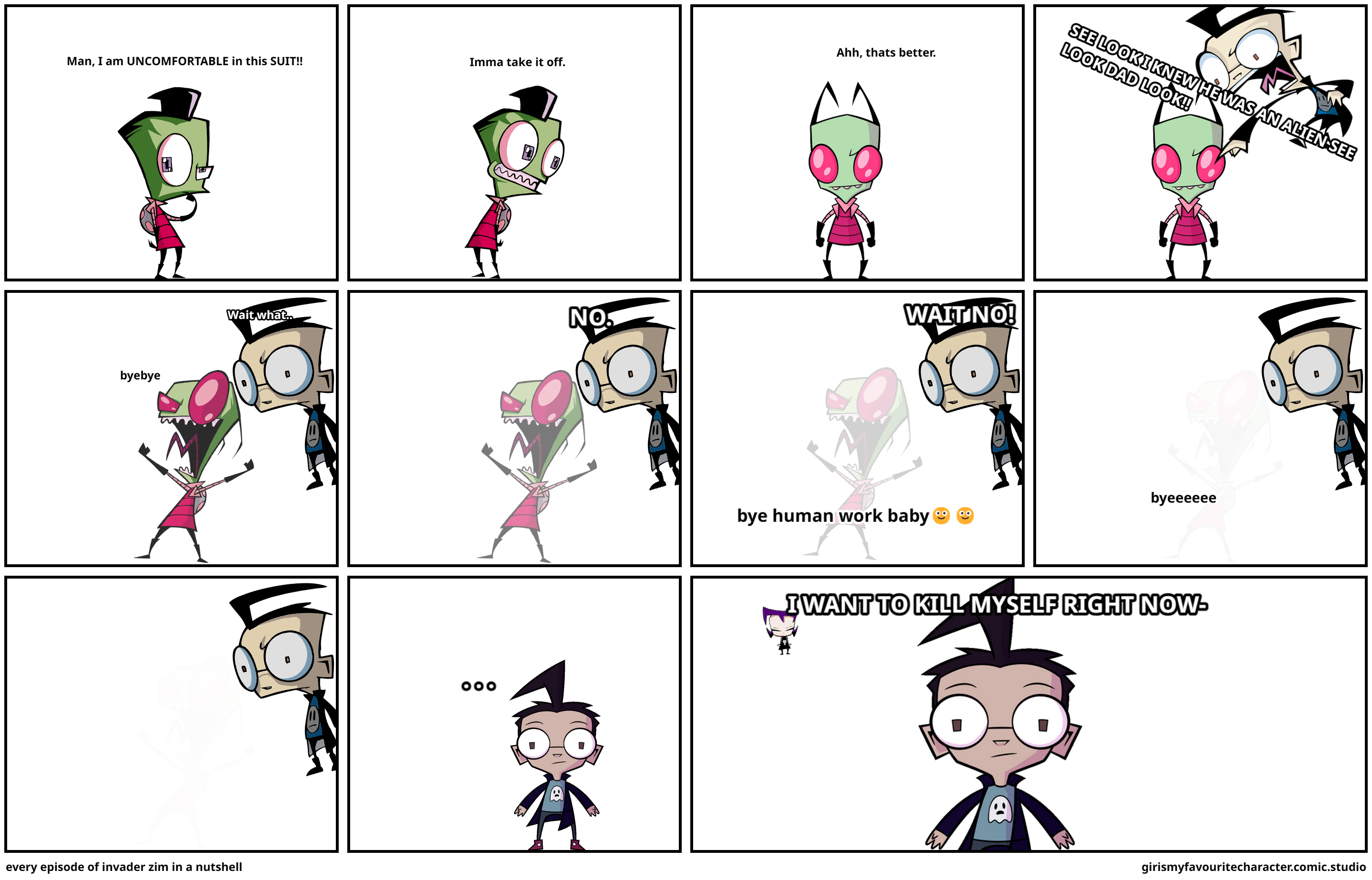 every episode of invader zim in a nutshell