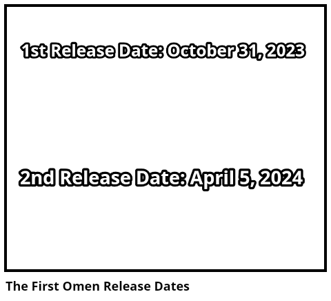 The First Omen Release Dates