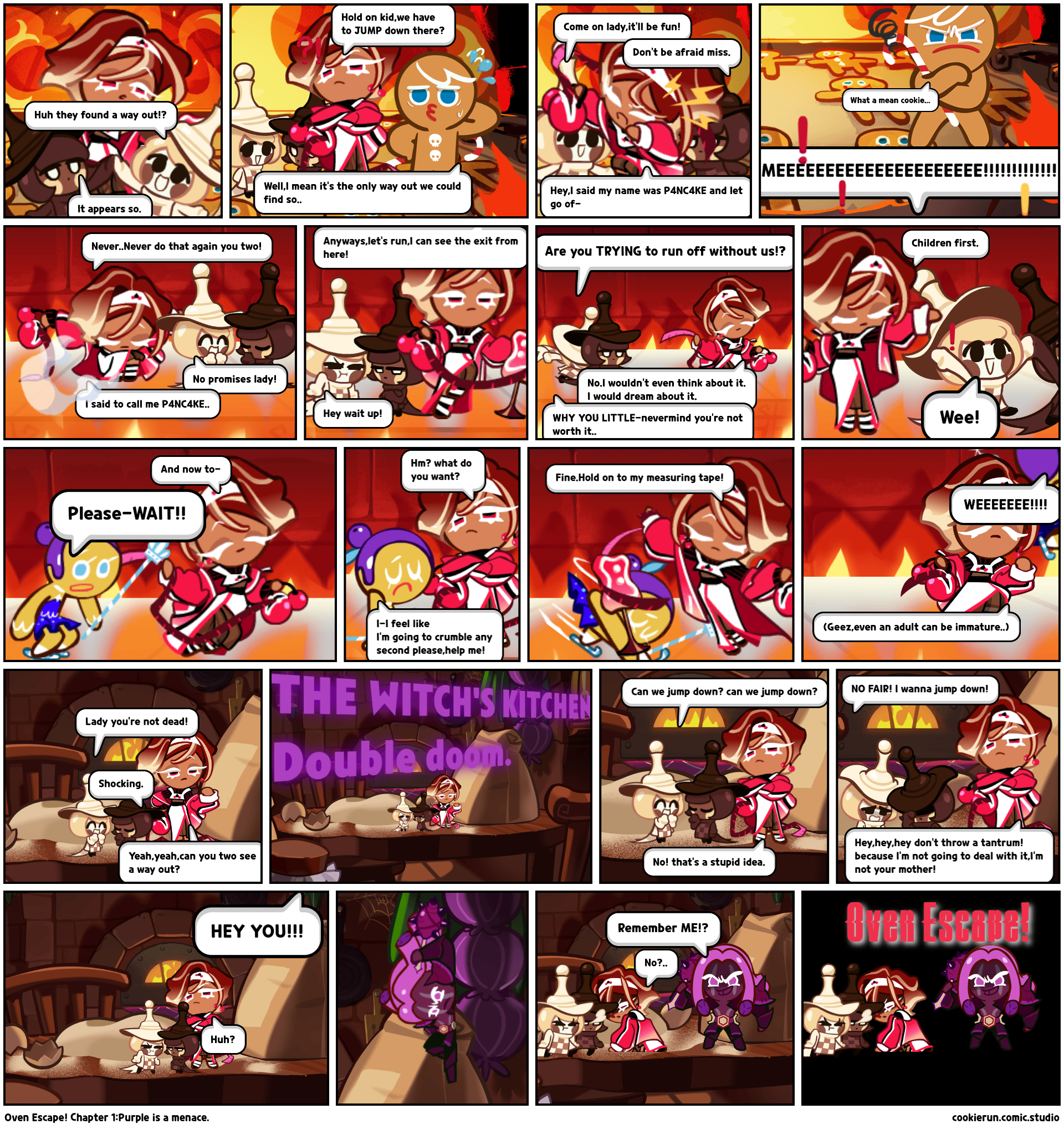 Oven Escape! Chapter 1:Purple is a menace.